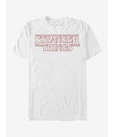 Extra Soft Stranger Things Stranger Red Outline Logo T-Shirt $9.83 T-Shirts