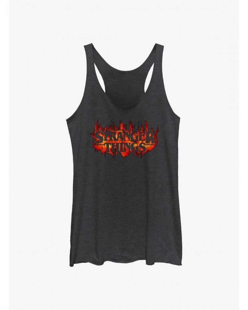 Stranger Things Fire Logo Girls Tank $11.91 Tanks