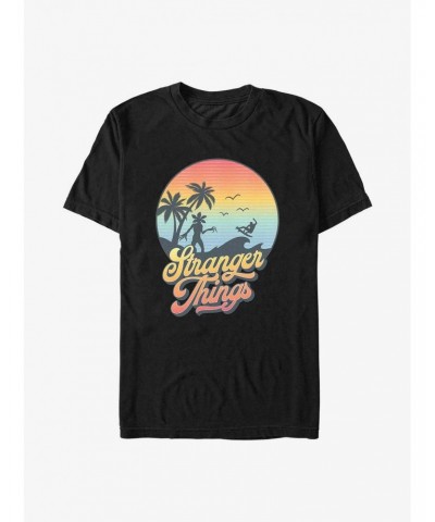 Stranger Things Retro Sun T-Shirt $9.08 T-Shirts