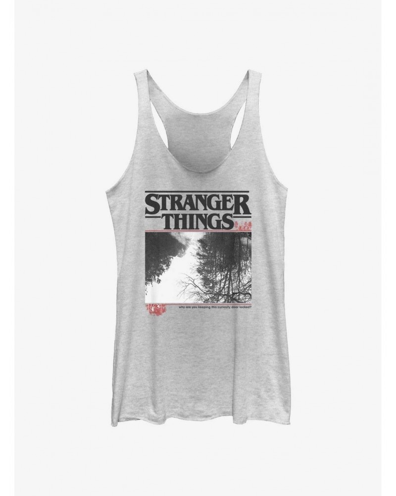 Stranger Things Forest Photo Logo Girls Tank $9.32 Tanks