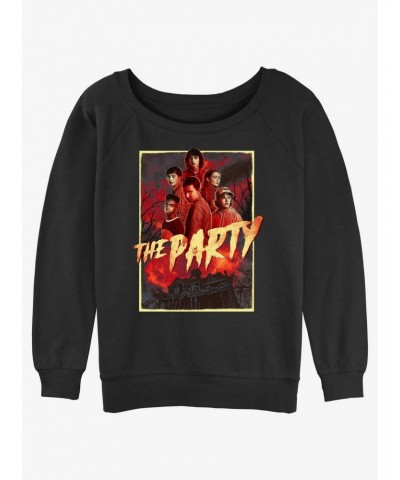 Stranger Things The Party Girls Slouchy Sweatshirt $18.45 Sweatshirts