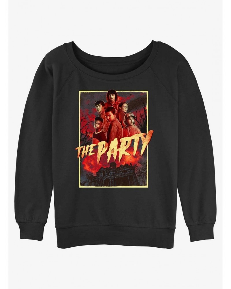 Stranger Things The Party Girls Slouchy Sweatshirt $18.45 Sweatshirts