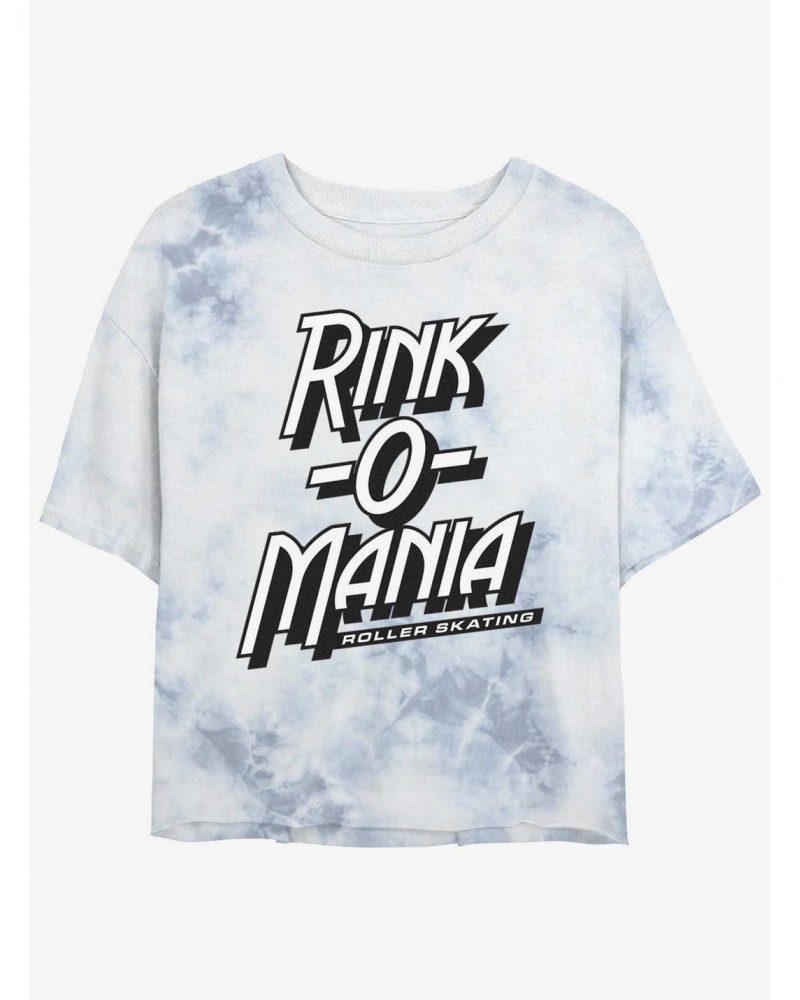 Stranger Things Rink-O-Mania Logo Mineral Wash Crop Girls T-Shirt $12.14 T-Shirts