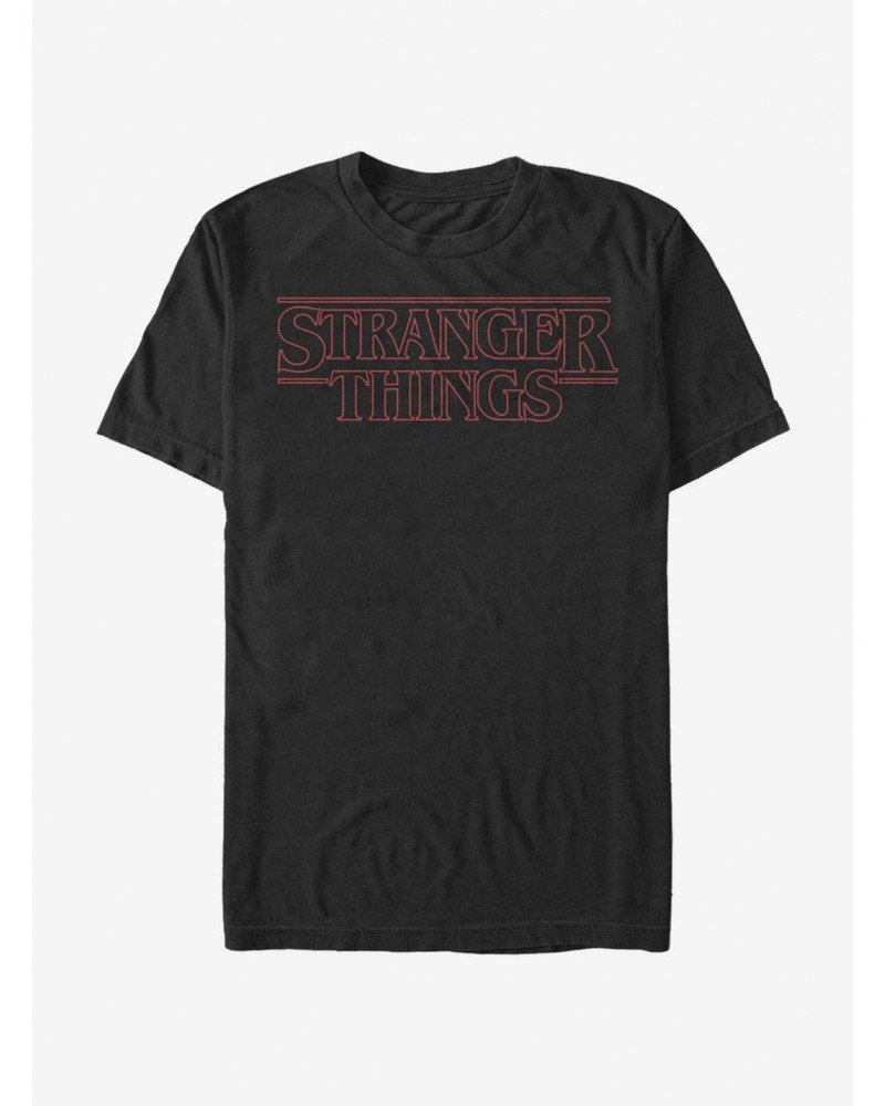 Stranger Things Stranger Red Outline Logo T-Shirt $11.71 T-Shirts