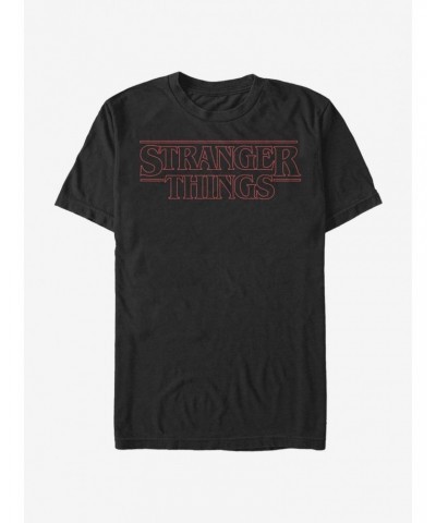 Stranger Things Stranger Red Outline Logo T-Shirt $11.71 T-Shirts