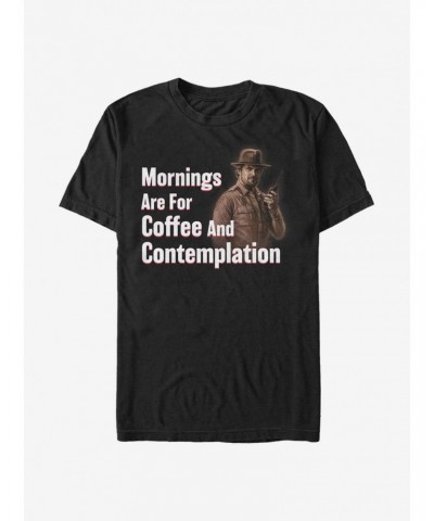 Extra Soft Stranger Things Hopper Coffee And Contemplation T-Shirt $14.45 T-Shirts