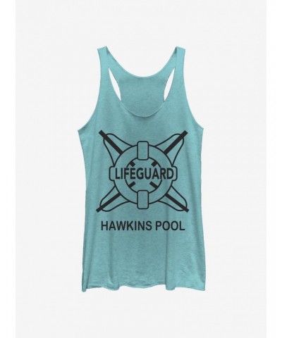 Stranger Things Hawkins Pool Lifeguard Girls Tank $10.62 Tanks