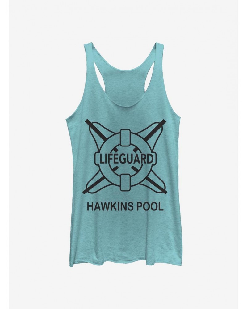 Stranger Things Hawkins Pool Lifeguard Girls Tank $10.62 Tanks