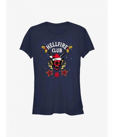 Stranger Things A Hellfire Holiday Girls T-Shirt $11.45 T-Shirts