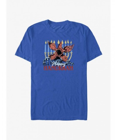 Stranger Things Demogorgon Happy Hanukkah T-Shirt $9.32 T-Shirts