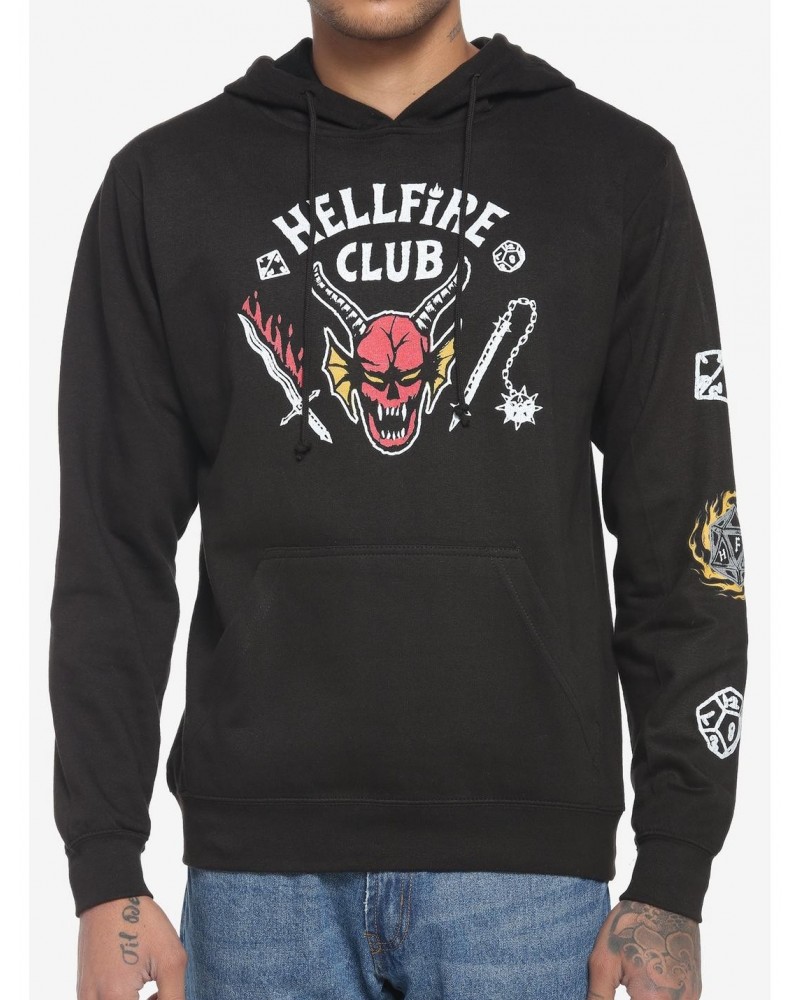 Stranger Things Hellfire Club Logo Hoodie $22.46 Hoodies