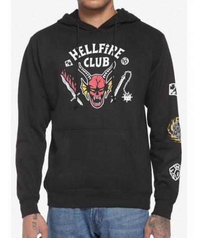 Stranger Things Hellfire Club Logo Hoodie $22.46 Hoodies