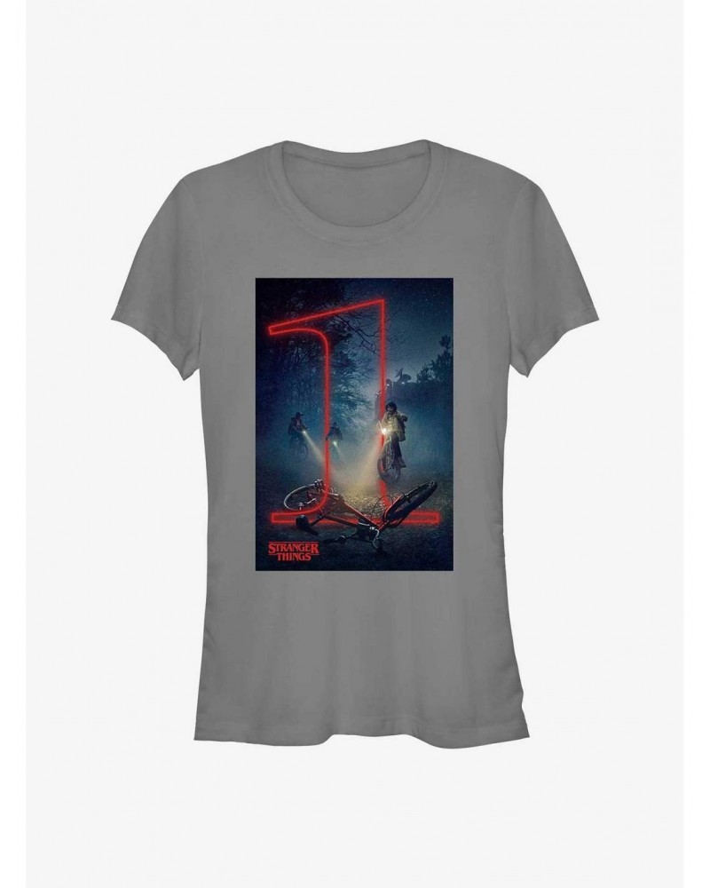 Stranger Things Season 1 Poster Girl's T-Shirt $11.21 T-Shirts