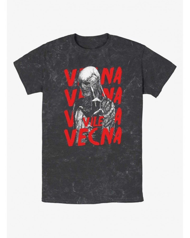 Stranger Things Vile Vecna Mineral Wash T-Shirt $7.77 T-Shirts