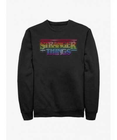 Stranger Things Rainbow Logo Sweatshirt $16.61 Sweatshirts