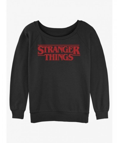 Stranger Things Logo Girls Slouchy Sweatshirt $11.07 Sweatshirts