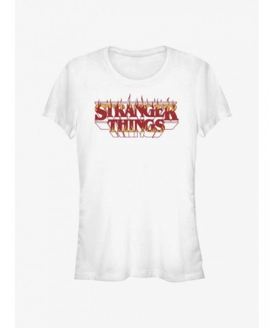 Stranger Things Fire Logo Girls T-Shirt $12.20 T-Shirts