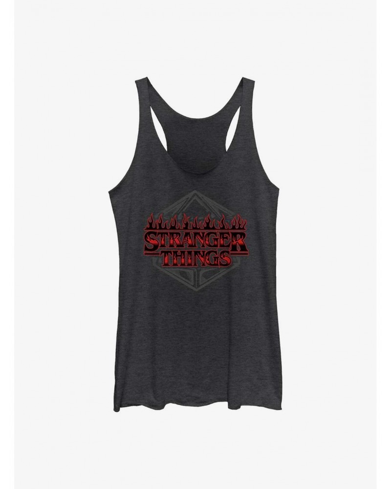 Stranger Things Dice Badge Logo Girls Tank $10.88 Tanks