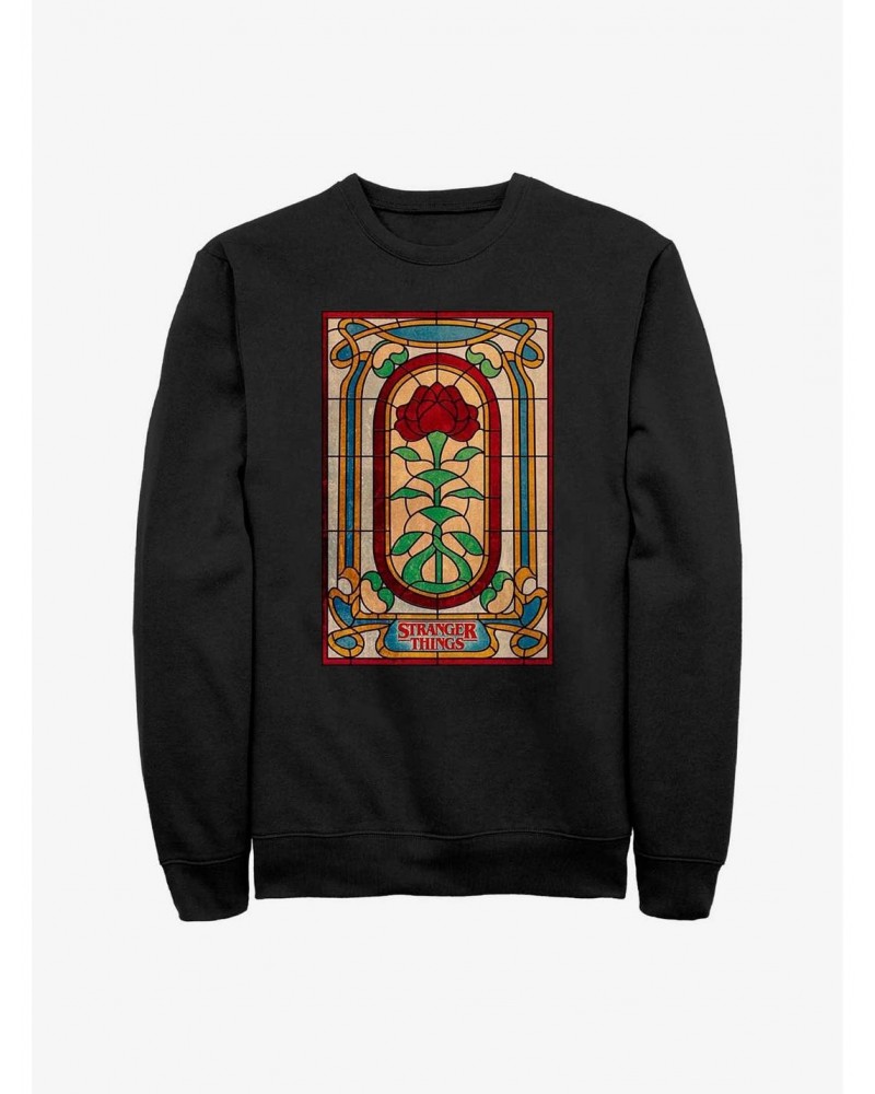 Stranger Things Stained Glass Sweatshirt $15.13 Sweatshirts