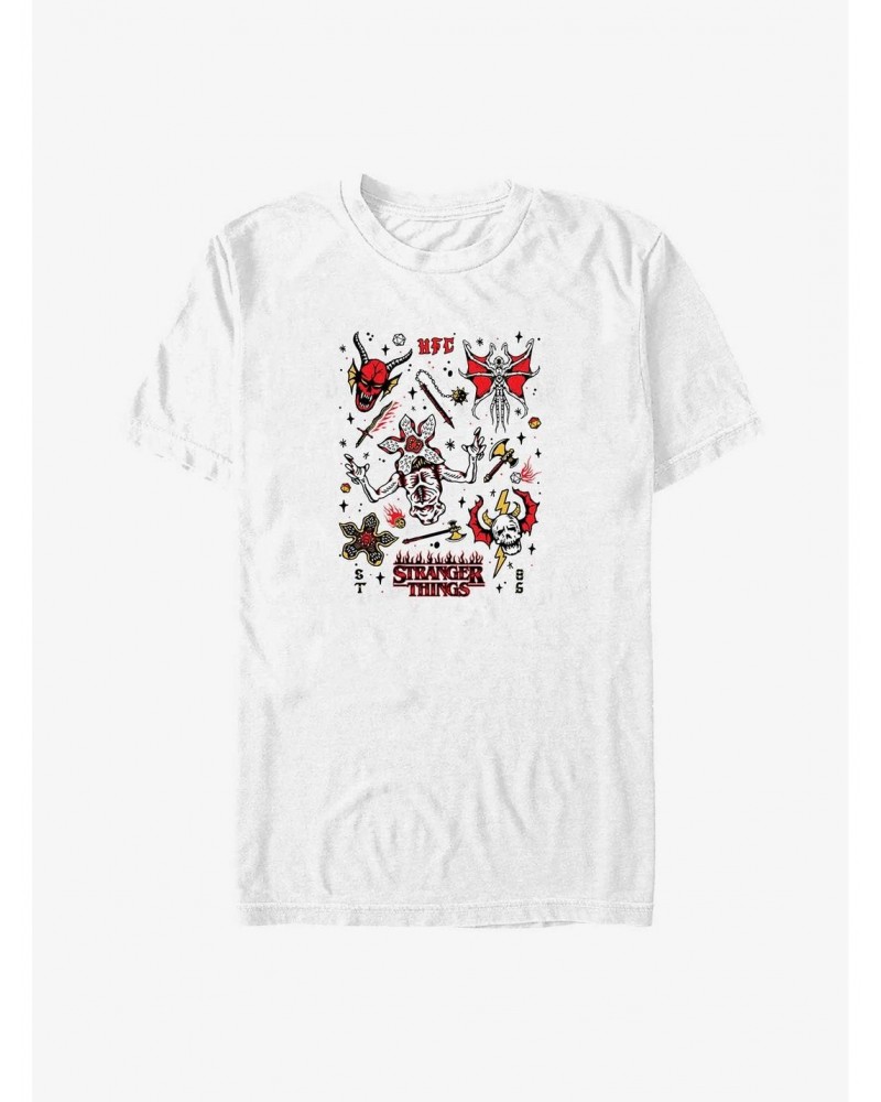 Stranger Things Hellfire Club Doodles Big & Tall T-Shirt $12.26 T-Shirts