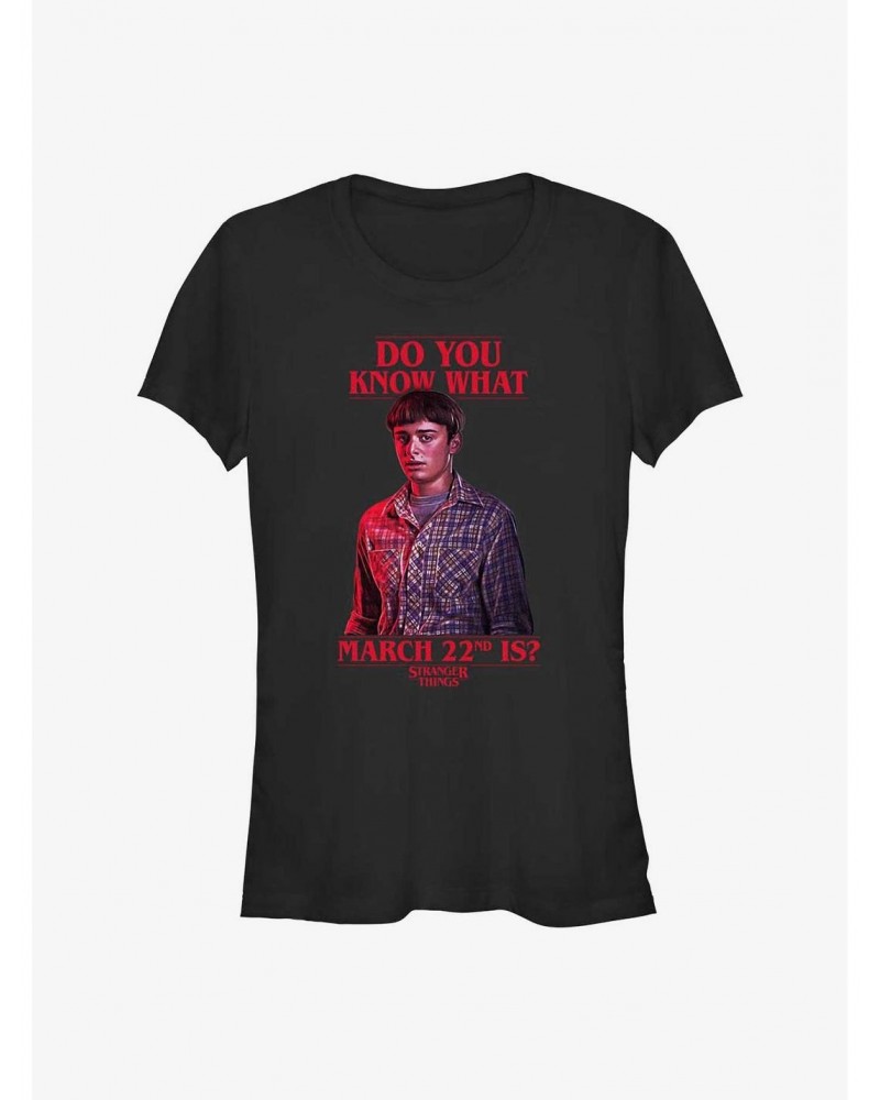 Stranger Things Will's Birthday Girls T-Shirt $10.46 T-Shirts