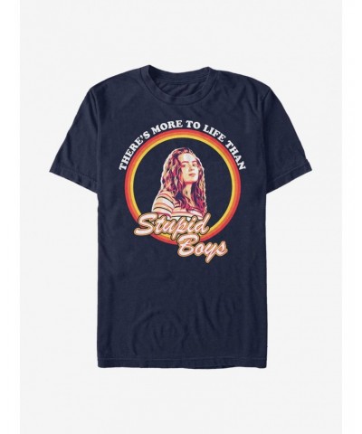 Extra Soft Stranger Things Stupid Boys T-Shirt $12.72 T-Shirts