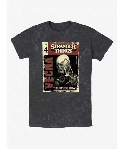 Stranger Things Vecna Pulp Comic Mineral Wash T-Shirt $9.07 T-Shirts