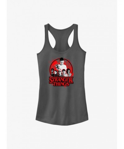 Stranger Things Squad Bloody Badge Girls Tank $10.46 Tanks