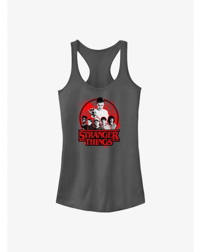 Stranger Things Squad Bloody Badge Girls Tank $10.46 Tanks