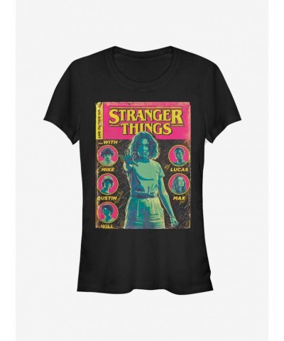 Stranger Things Comic Cover Girls T-Shirt $12.20 T-Shirts