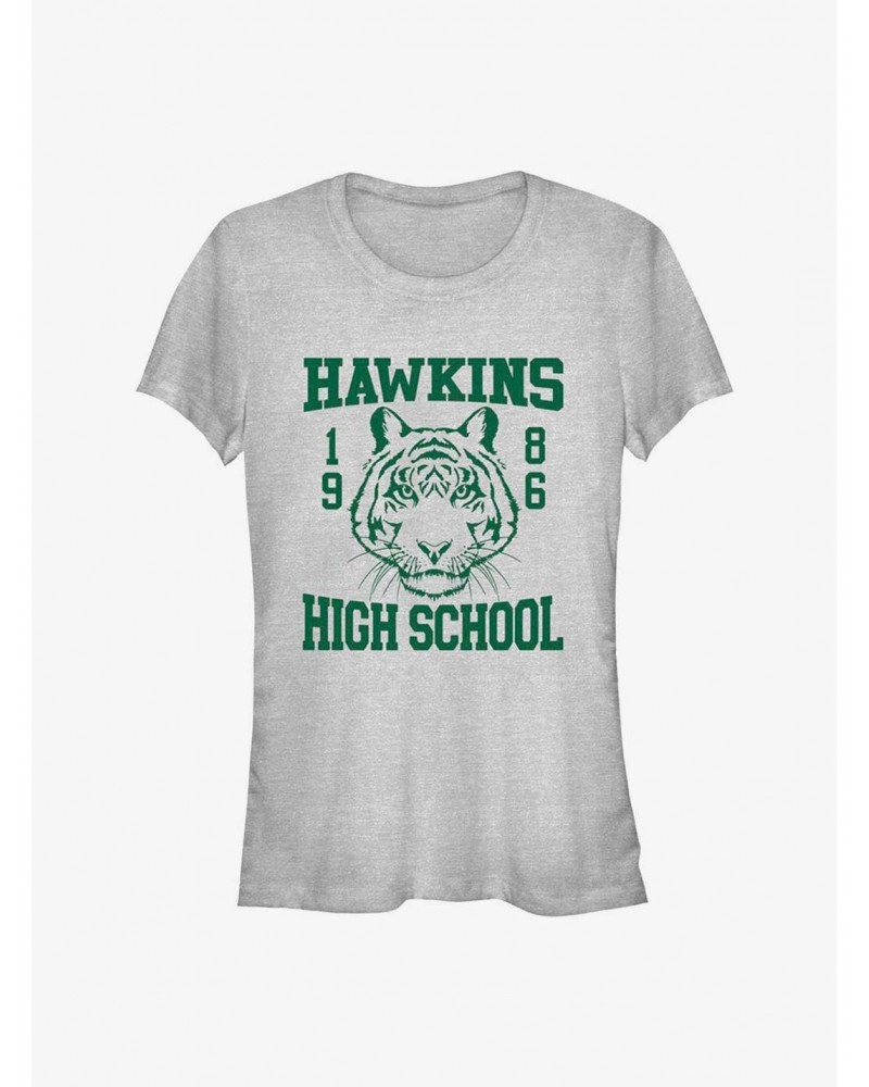 Stranger Things Hawkins High School 1986 Girls T-Shirt $10.96 T-Shirts