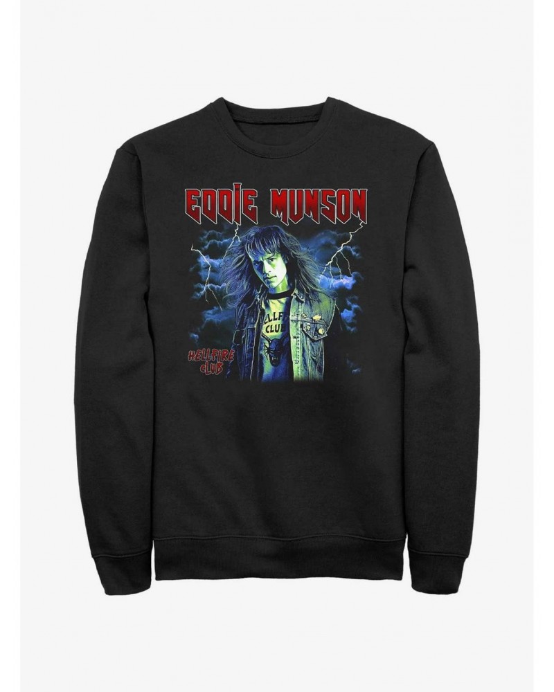 Stranger Things Eddie Munson Hellfire Club Sweatshirt $18.08 Sweatshirts