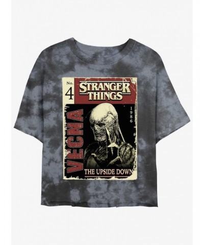 Stranger Things Vecna Pulp Comic Mineral Wash Crop Girls T-Shirt $9.25 T-Shirts