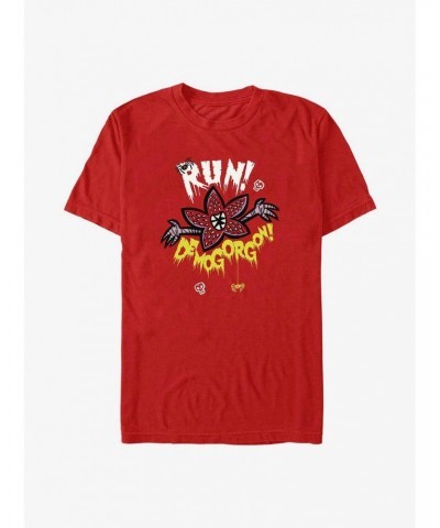 Stranger Things Run Away! Demogorgon! T-Shirt $9.80 T-Shirts