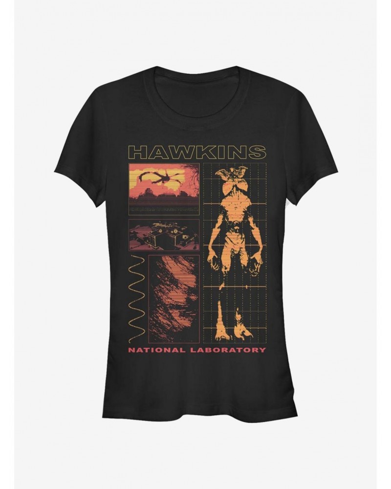 Stranger Things Hawkins Lab Demogorgon Girls T-Shirt $10.96 T-Shirts