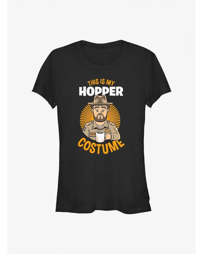 Stranger Things This Is My Hopper Costume Girls T-Shirt $12.45 T-Shirts