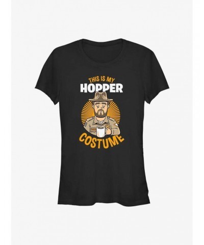 Stranger Things This Is My Hopper Costume Girls T-Shirt $12.45 T-Shirts