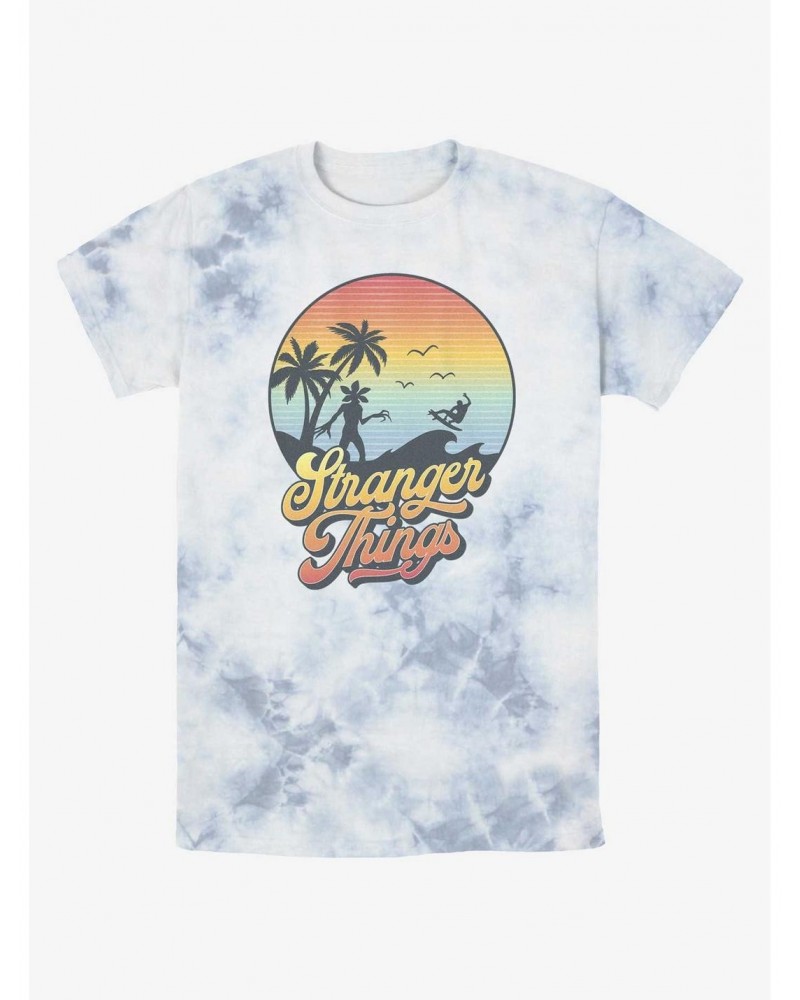 Stranger Things Retro Sun Mineral Wash T-Shirt $12.95 T-Shirts