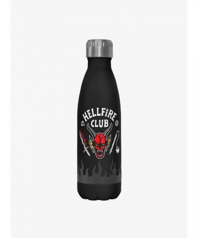 Stranger Things Hellfire Club Logo Stainless Steel Water Bottle $12.20 Water Bottles