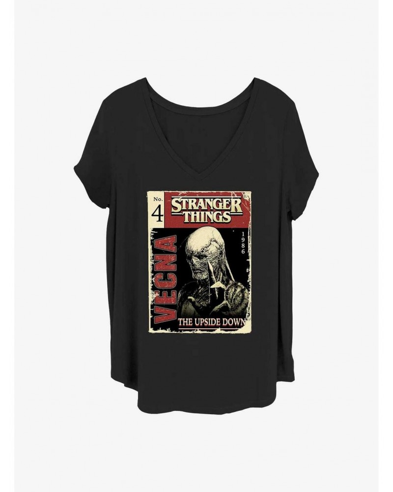 Stranger Things Vecna Pulp Comic Girls T-Shirt Plus Size $8.67 T-Shirts