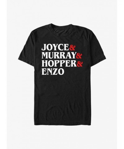 Stranger Things Joyce & Murray & Hopper & Enzo T-Shirt $10.28 T-Shirts