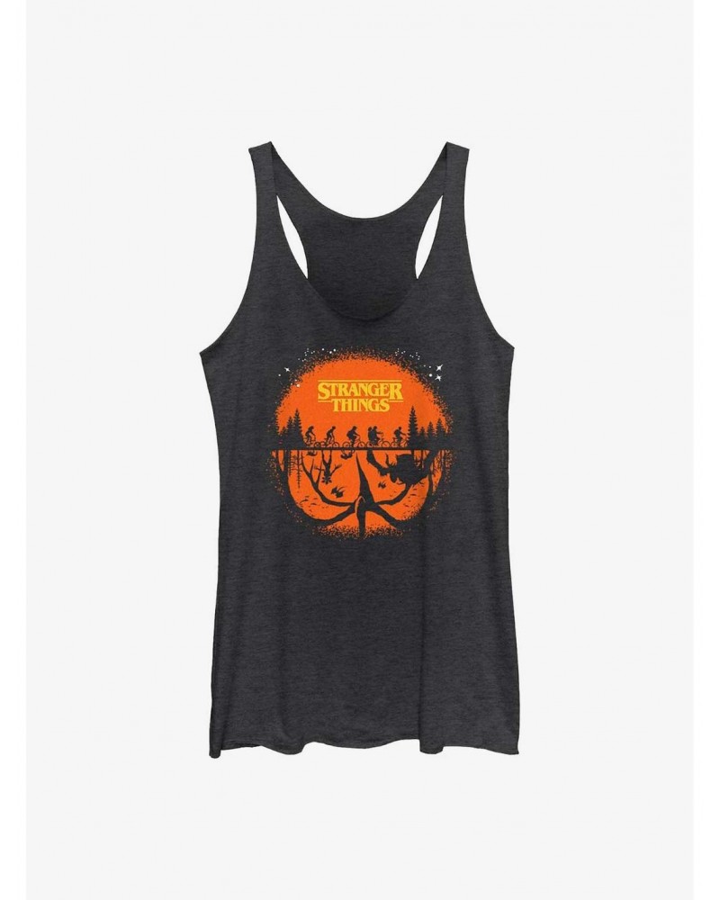 Stranger Things Night Time Ride Girls Tank Top $8.03 Tops