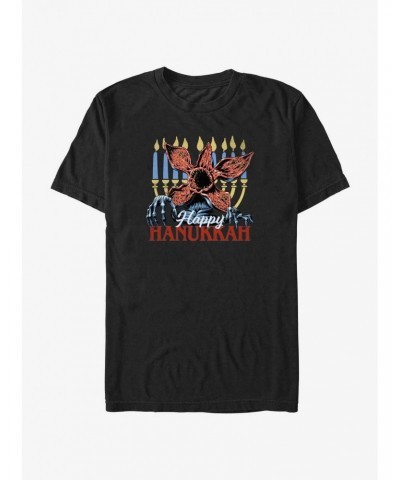 Stranger Things Demogorgon Happy Hanukkah T-Shirt $9.08 T-Shirts