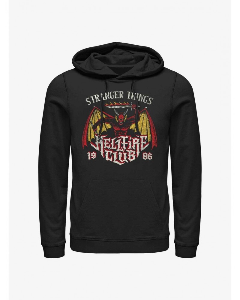 Stranger Things Demon Hellfire Club Hoodie $19.31 Hoodies