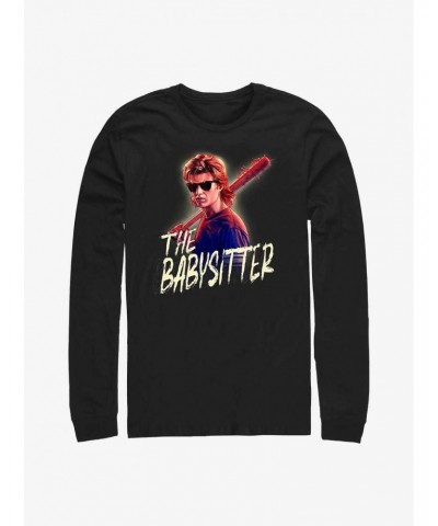 Stranger Things Steve The Babysitter Long-Sleeve T-Shirt $13.49 T-Shirts