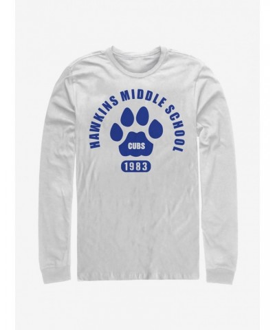 Stranger Things Hawkins Cubs Paw Emblem Long-Sleeve T-Shirt $13.16 T-Shirts