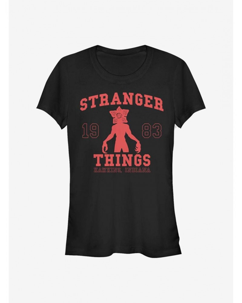 Stranger Things Collegiate Girls T-Shirt $10.21 T-Shirts