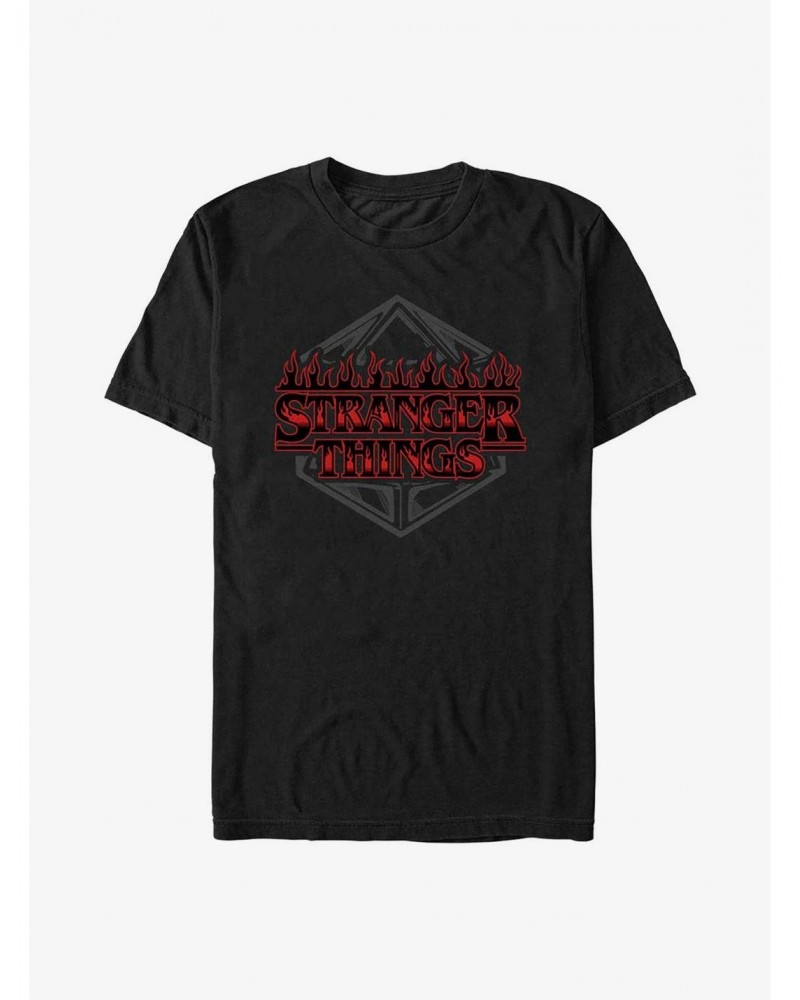 Stranger Things Dice Badge Logo T-Shirt $10.99 T-Shirts