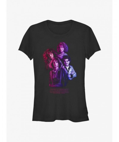 Stranger Things Day The Older Kids Nancy, Eddie, Robin, and Steve Girls T-Shirt $11.45 T-Shirts