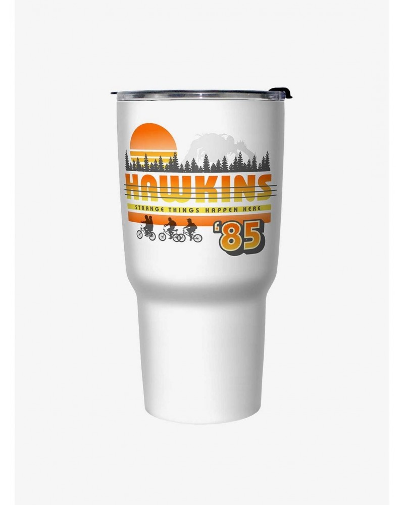 Stranger Things Hawkins Sunset Travel Mug $14.65 Mugs